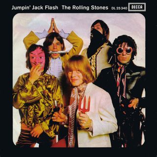 The Rolling Stones "Jumpin Jack Flash" single artwork