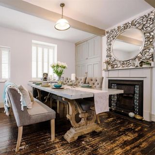 house tour of charming woodland cottage dining room