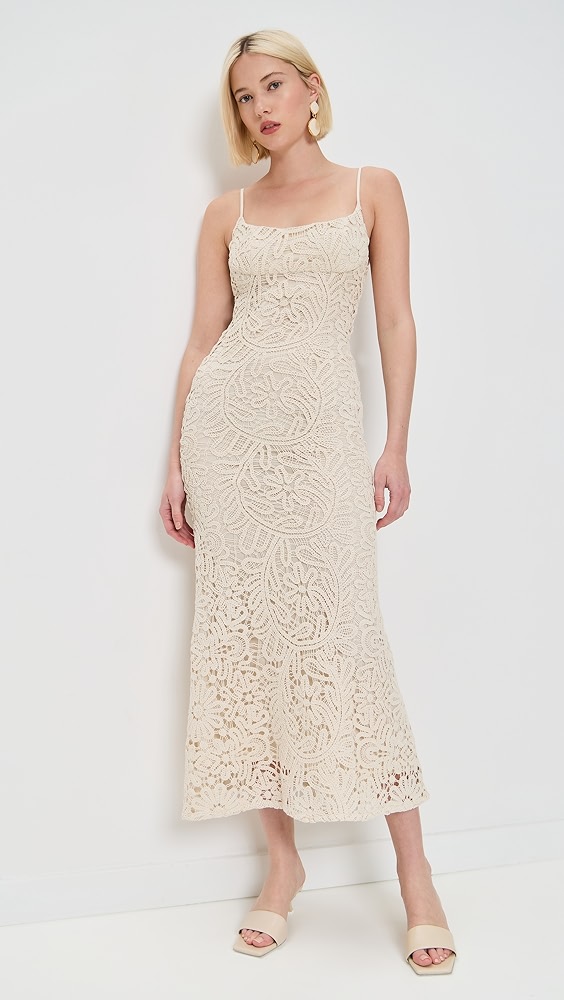 Bardot Adoni Crochet Midi Dress