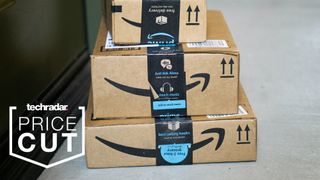Amazon Prime boxes on a Techradar deals background