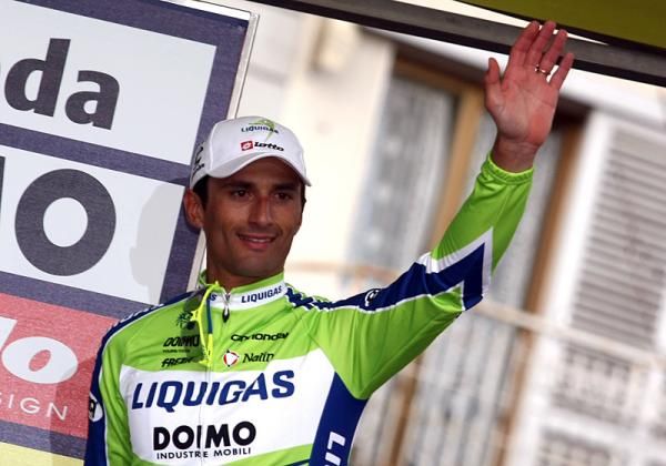 Daniele Bennati (Liquigas-Doimo) on the podium