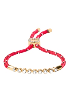 James Bezel Rouge Paracord Bracelet, Gold