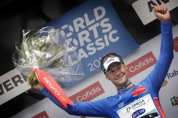 Tom Boonen (Omega Pharma-QuickStep) leads overall after stage 1.