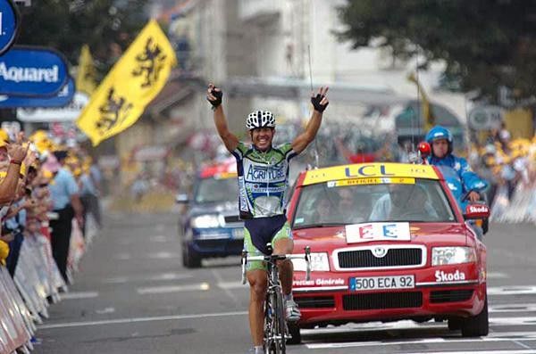 Juan Miguel Mercado (Agritubel) celebrates in Pau