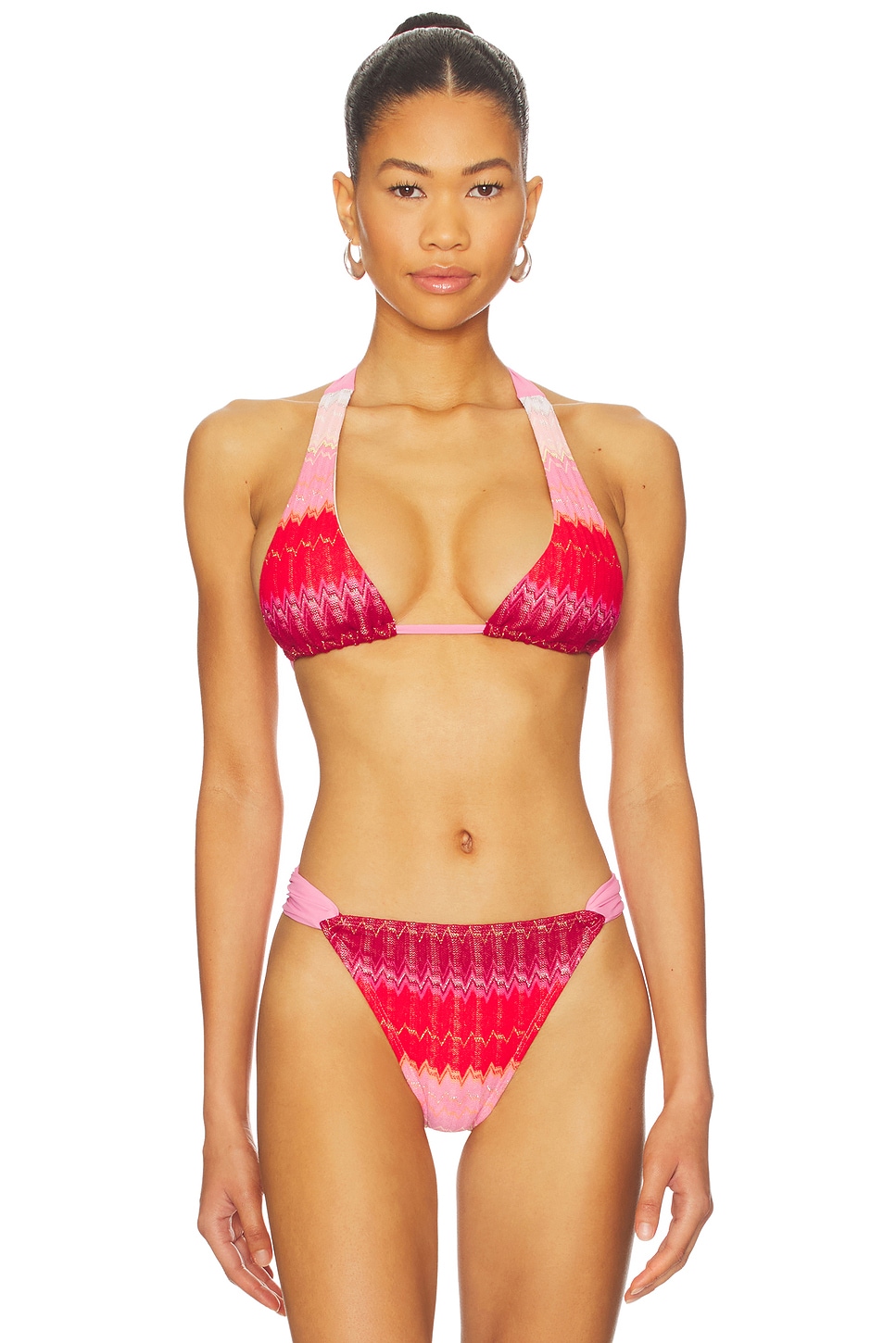 Eleanor Halter Bikini Top in Scarlet