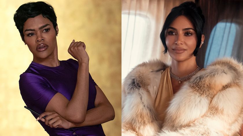 Teyana Taylor and Kim Kardashian are shown side-by-side in photos from All's Fair.