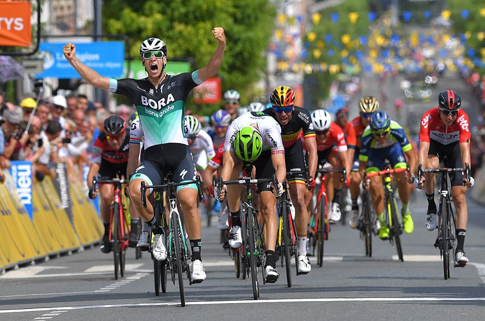 Pascal Ackermann (Bora-Hansgrohe) won stage 2 of the Crit&eacute;rium du Dauphin&eacute;