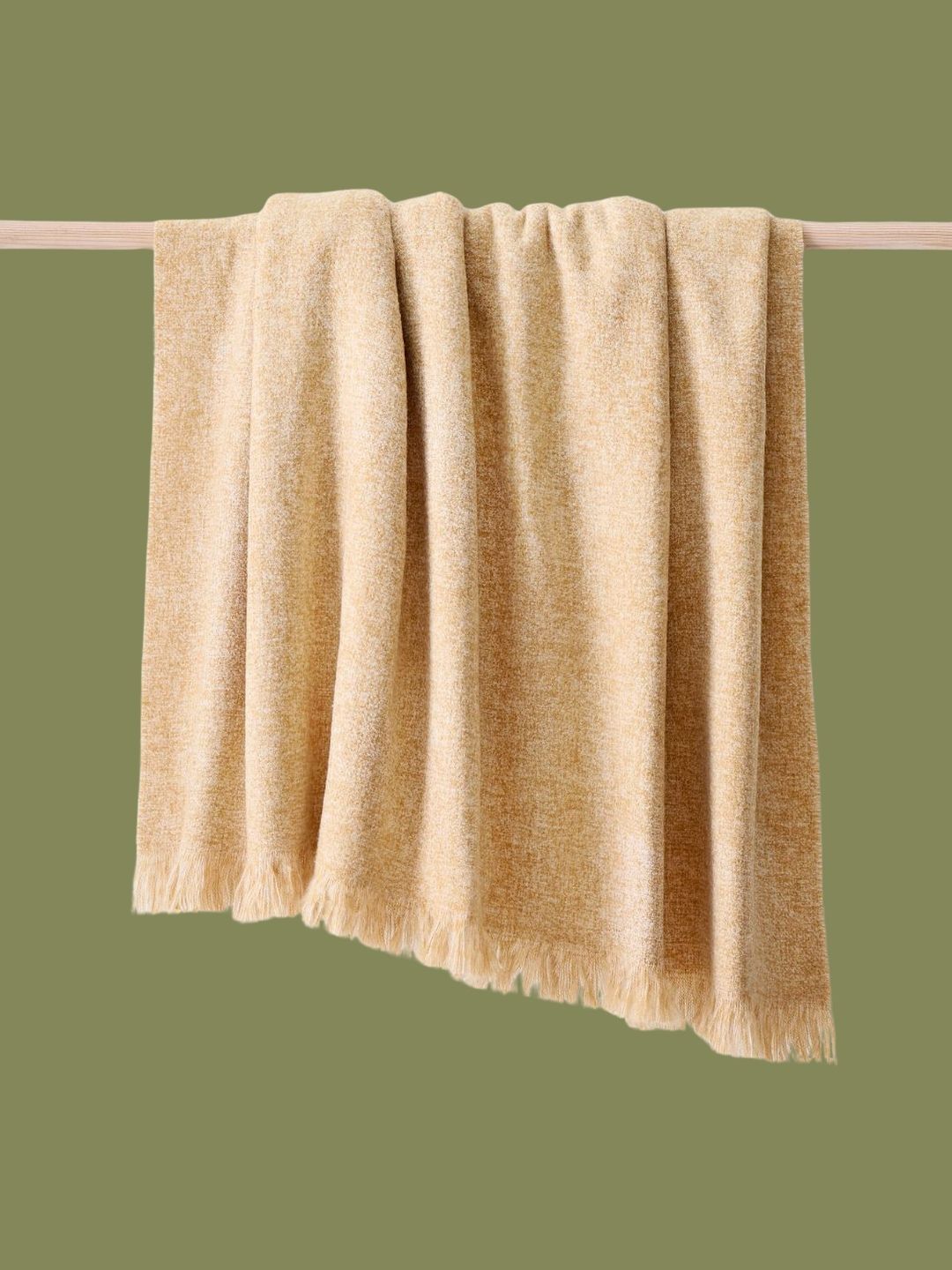 West Elm, Brushed Woven Throw in Golden Oak