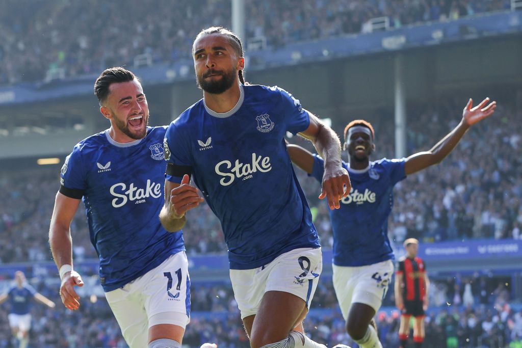 Everton squad for 2024/25 LIVERPOOL, ENGLAND - AUGUST 31: Dominic Calvert-Lewin of Everton celebrates after scoring his side&#039;s second goal during the Premier League match between Everton FC and AFC Bournemouth at Goodison Park on August 31, 2024 in Liverpool, England. (Photo by James Gill - Danehouse/Getty Images)