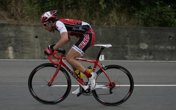 Chad Burdzilauskas (Kenda p/b Geargrinder) on the move in Tour de Taiwan