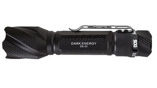 SOG Dark Energy DE-02 flashlight on white background