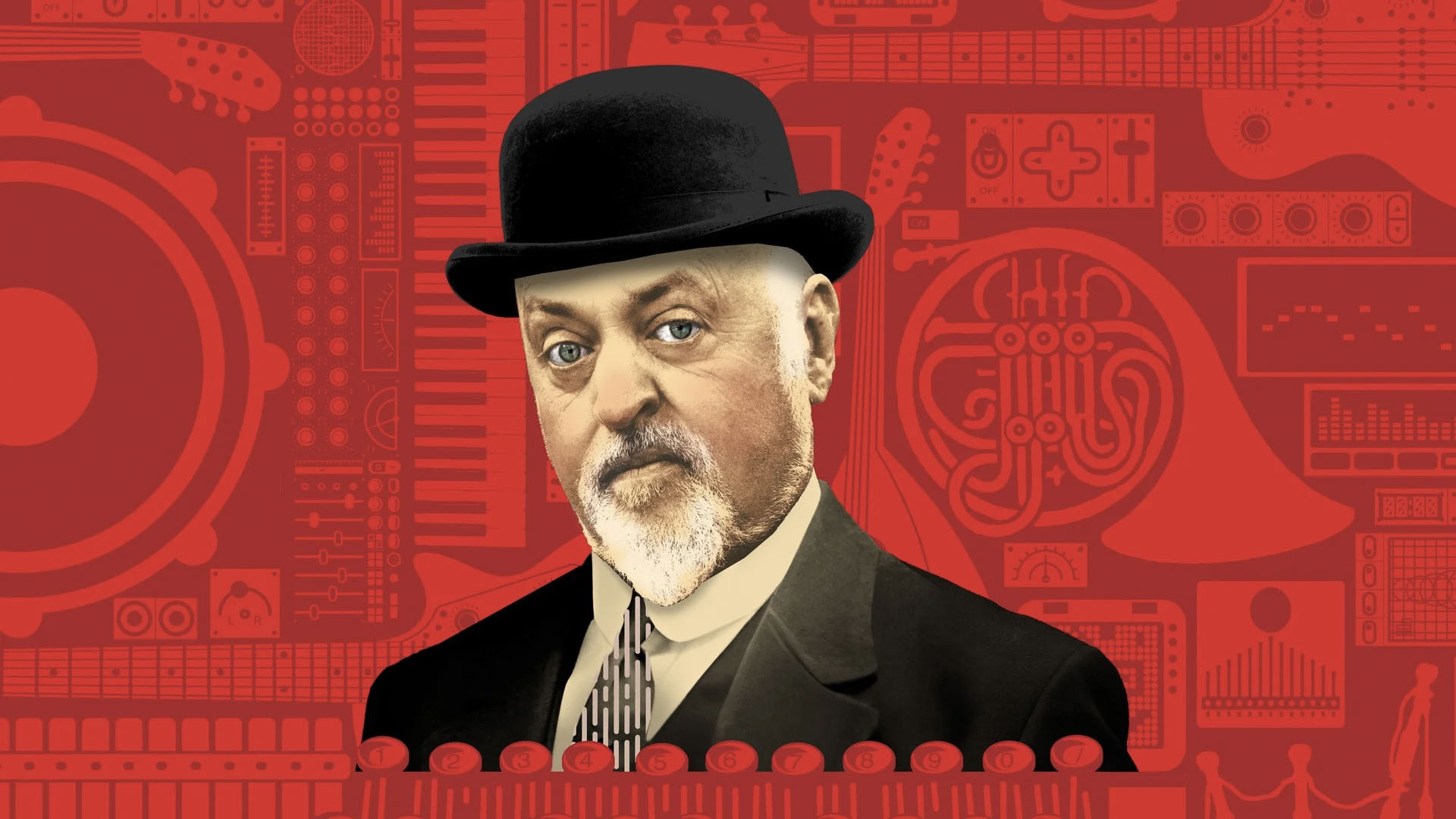 A poster of Bill Bailey's Vaudevillean tour. 