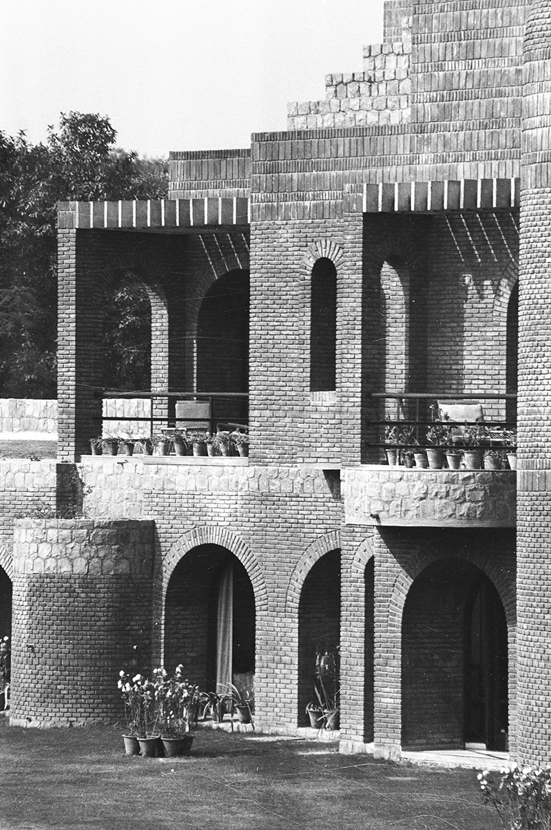 Belgium Embassy, black and white photos of elaborate brick building