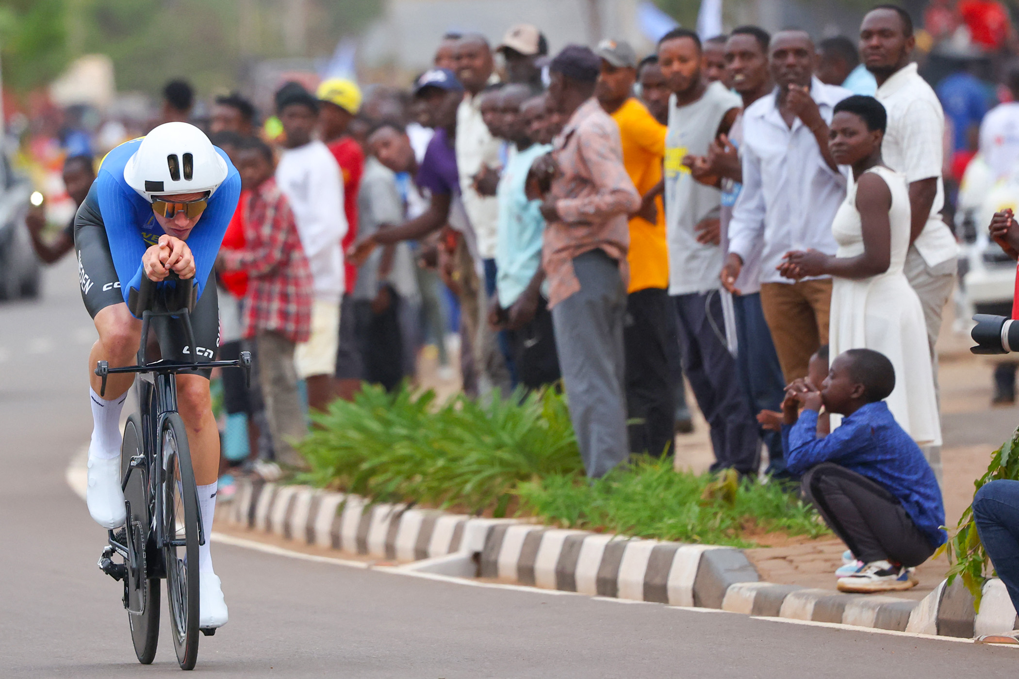 Sweden's rider Jakob Soderqvist competes in the men's U23 Individual Time Trial cycling event during the UCI 2025 Road World Championships, in Kigali, on September 22, 2025. (Photo by Anne-Christine POUJOULAT / AFP) (Photo by ANNE-CHRISTINE POUJOULAT/AFP via Getty Images)