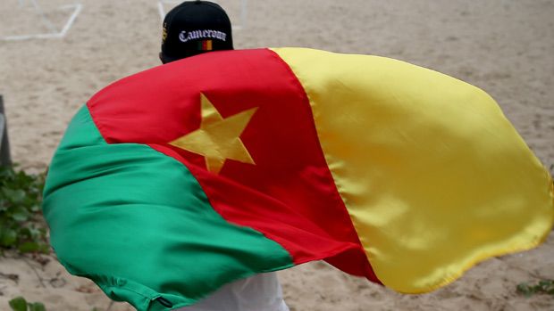 Cameroon flag at the World Cup