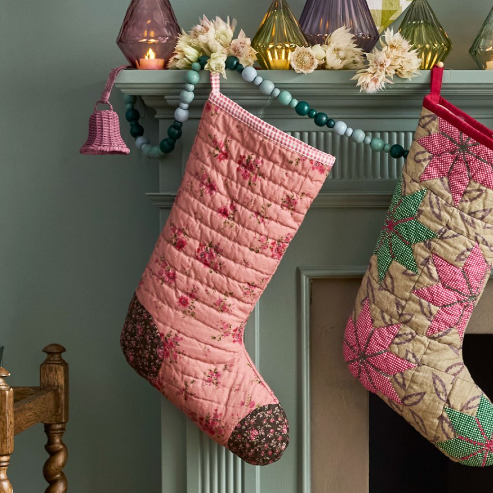 pink Christmas stocking