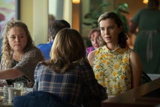 betty gilpin as lina having lunch in three women