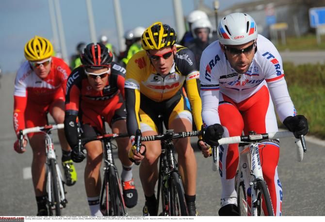 Vladimir Isaichev (Katusha), Silvan Dillier (BMC), Gert J&otilde;e&auml;&auml;r (Cofidis) and Micha&euml;l Vingerling (Team 3M).
