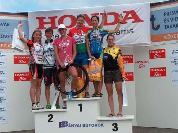 Barbara Benko tops the women's podium.