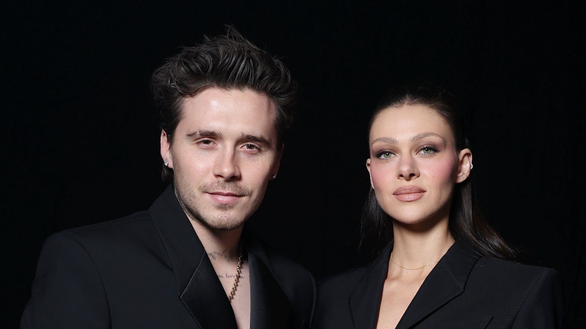 Brooklyn and Nicola Peltz Beckham at Paris Fashion Week in 2024