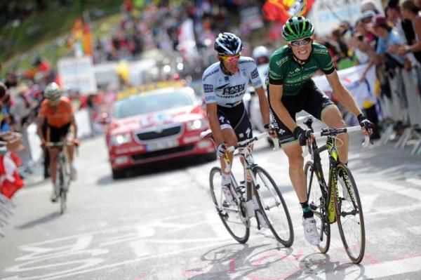 Not many riders can drop Contador in the mountains but Rolland managed it at the Tour de France
