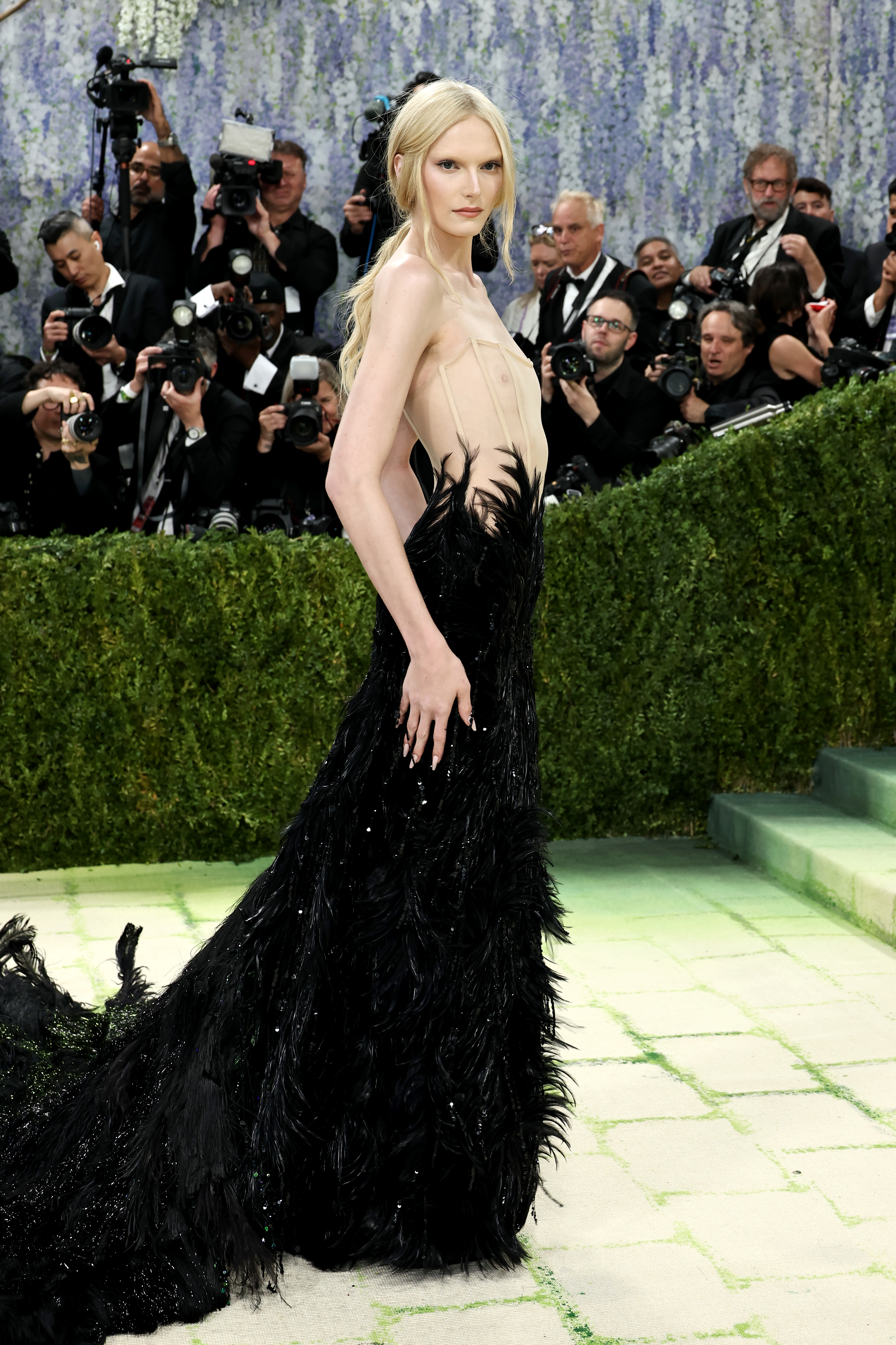 Alex Consani attends the 2026 Met Gala celebrating "Costume Art" at the Metropolitan Museum of Art on May 04, 2026 in New York City.