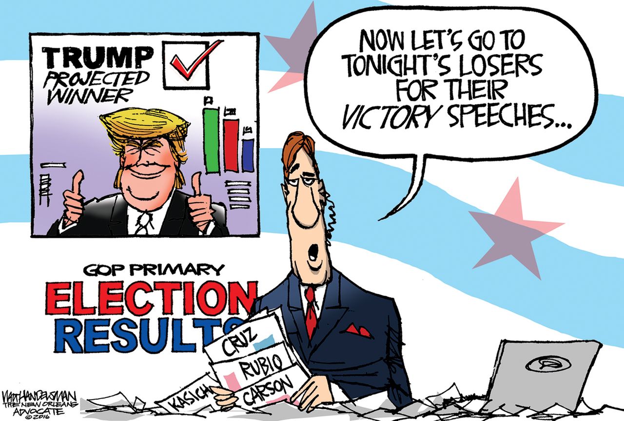 Political Cartoon U.S. GOP Moral Victories