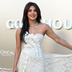 Priyanka Chopra's Sculptural Couture Gown Was Crafted From a 20-Year-Old Saree and Took 6 Weeks to Make