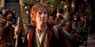 Bilbo Baggins and company in Rivendell