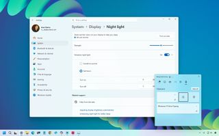 Windows 11 desktop with features