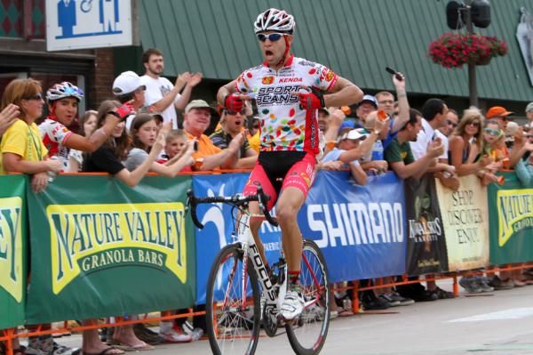 Bernard Van Ulden (Jelly Belly) wins stage 5 in Menomonie.