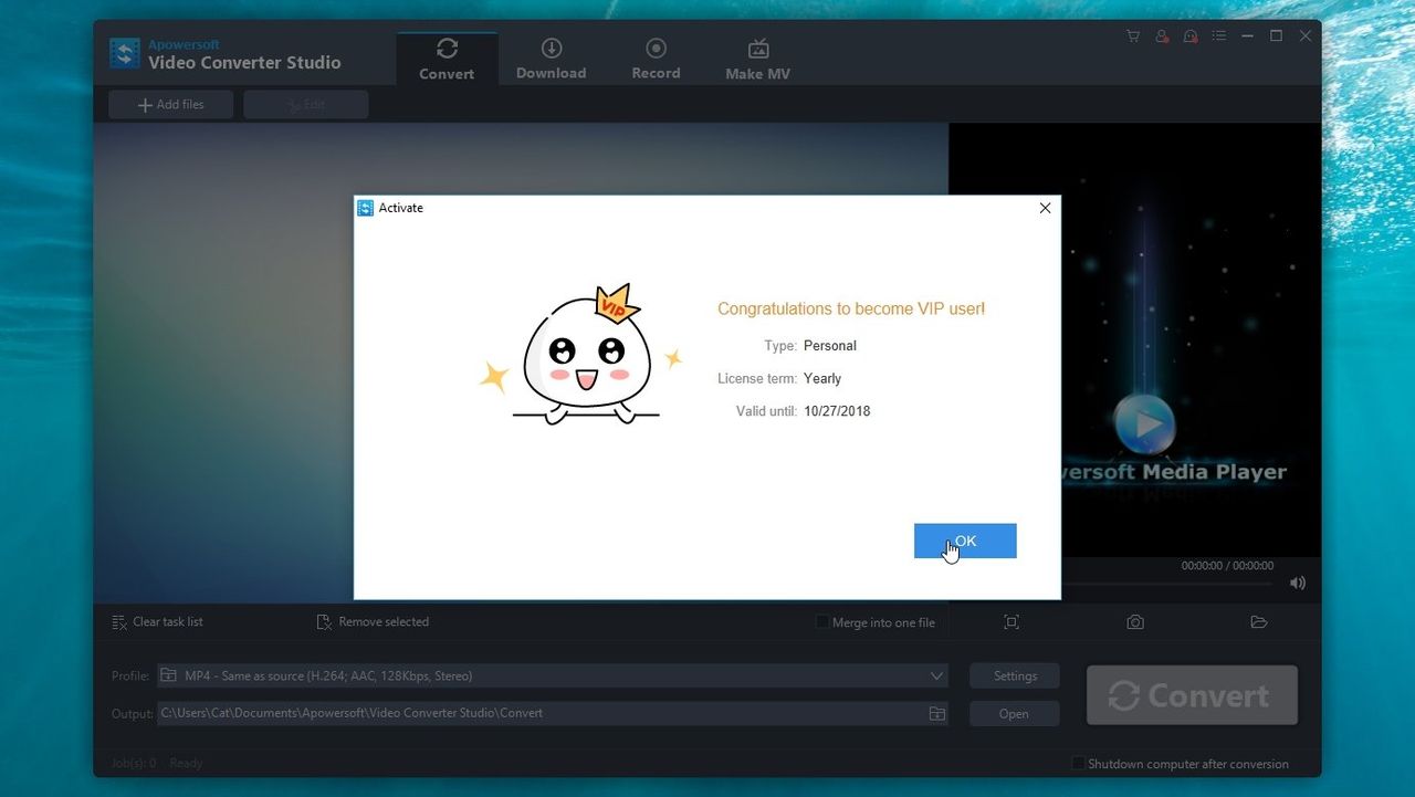 3. Enjoy your one year free VIP subscription