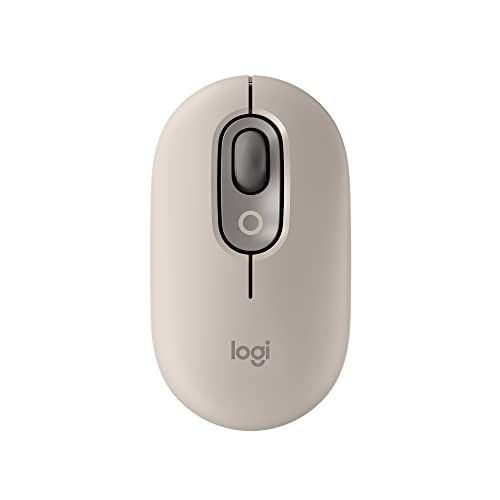 Logitech Pop Mouse, Wireless Mouse With Customizable Emojis, Silenttouch Technology, Precision/speed Scroll, Compact Design, Bluetooth, Multi-Device, Os Compatible - Mist