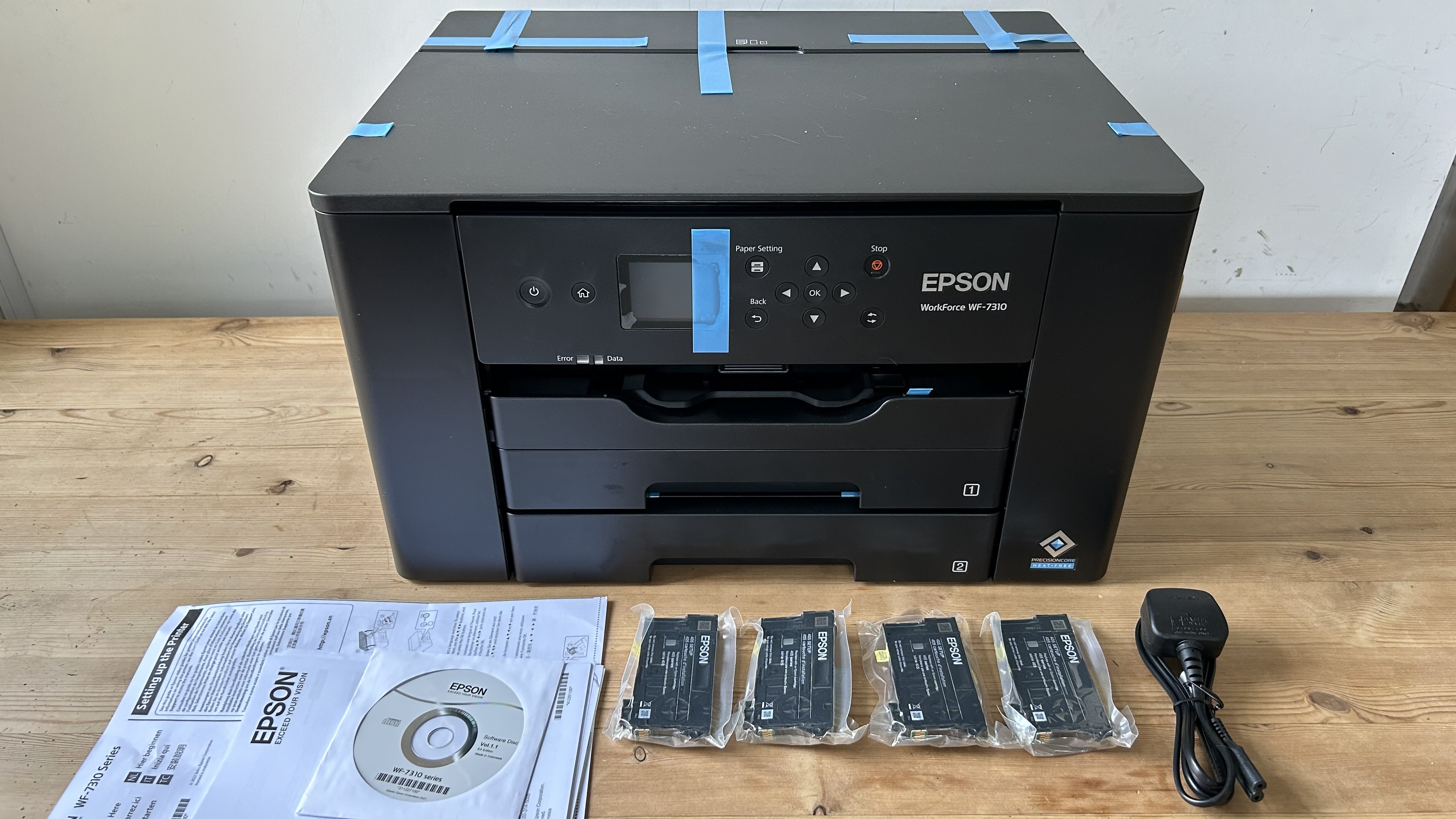 Epson WorkForce Pro WF-7310 during our tests in a home office