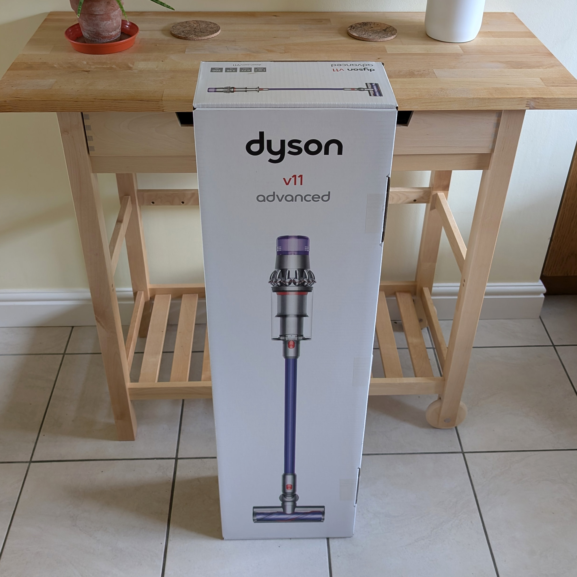 The Dyson V11 Advanced being tested at home