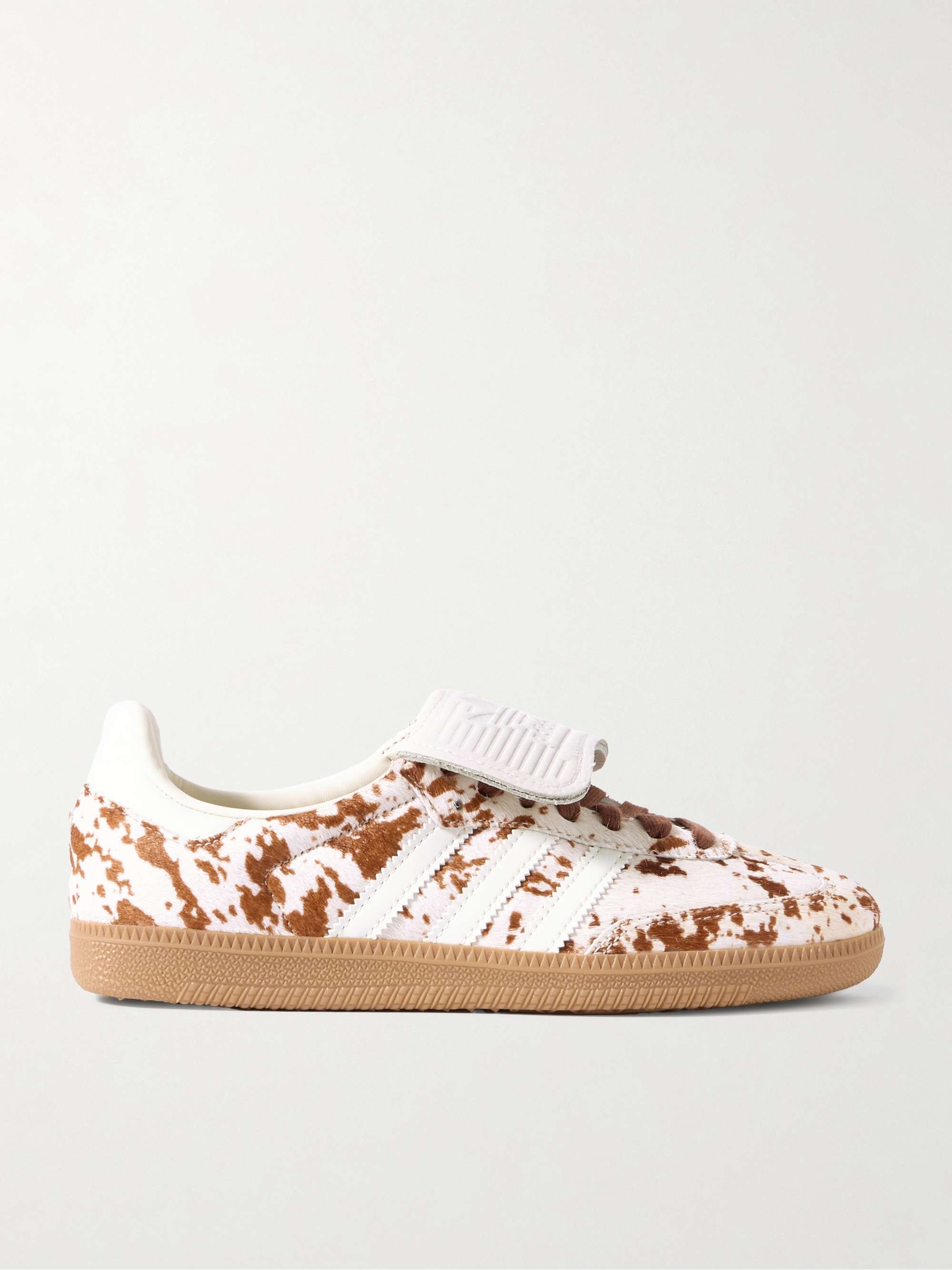 Samba Lt Leather-Trimmed Cow-Print Pony Hair Sneakers