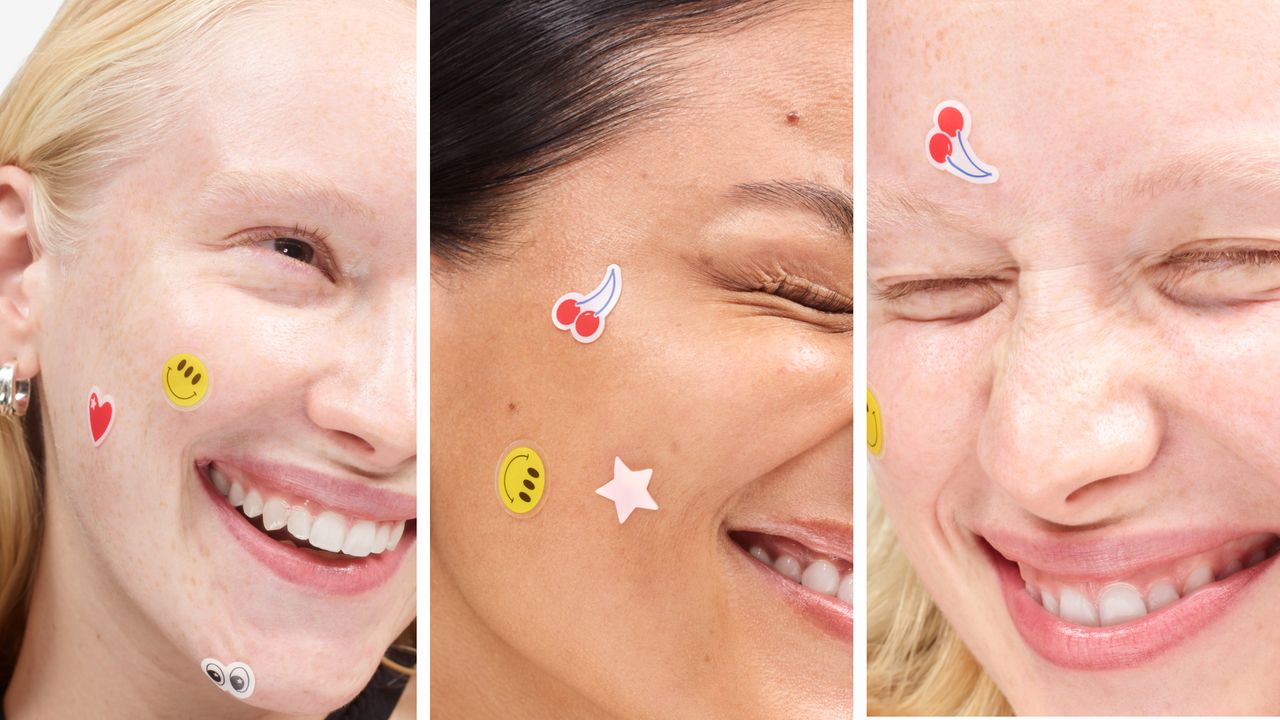 women wearing festive pimple patches