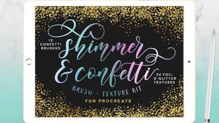 Procreate brushes: Brushes and foil textures