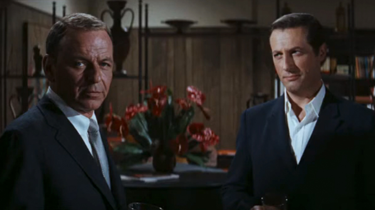 Frank Sinatra on the left, Lloyd Bochner on the right in The Detective