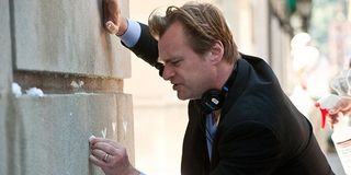 Christopher Nolan on the set of The Dark Knight Rises