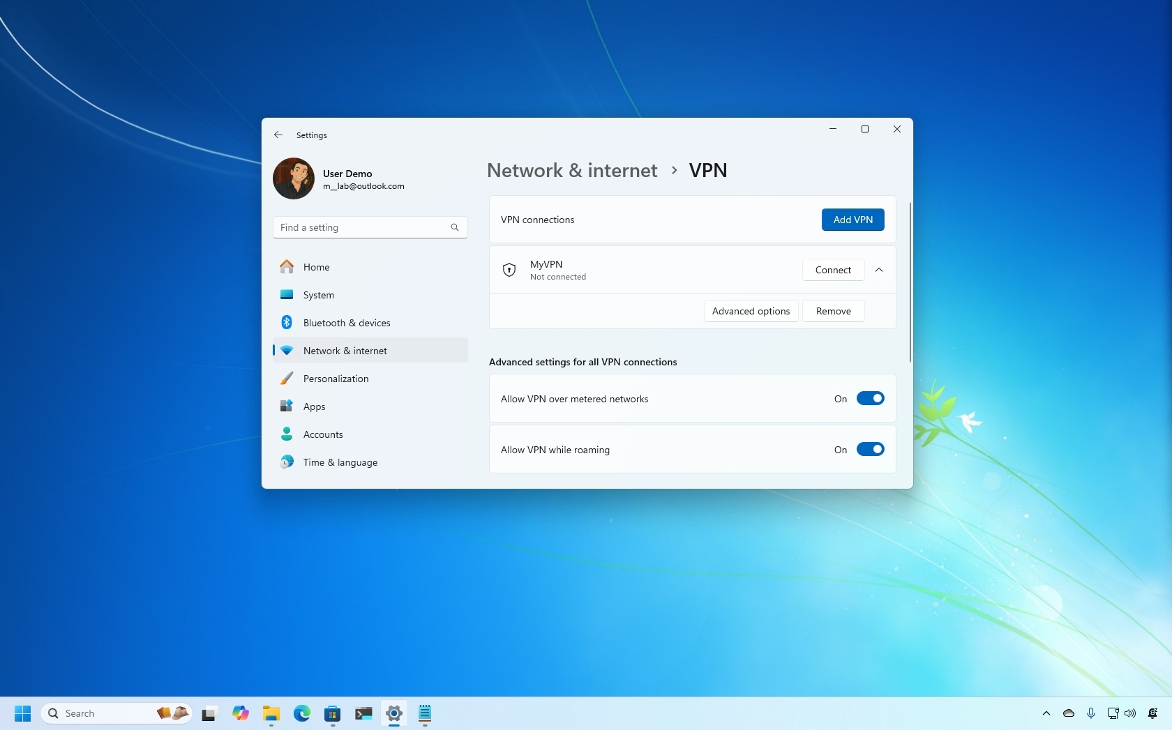 Windows-11 VPN setup