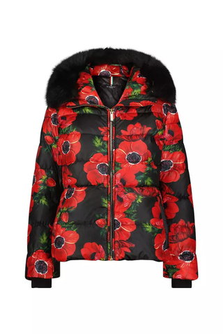 Gorski rose patterned down jacket