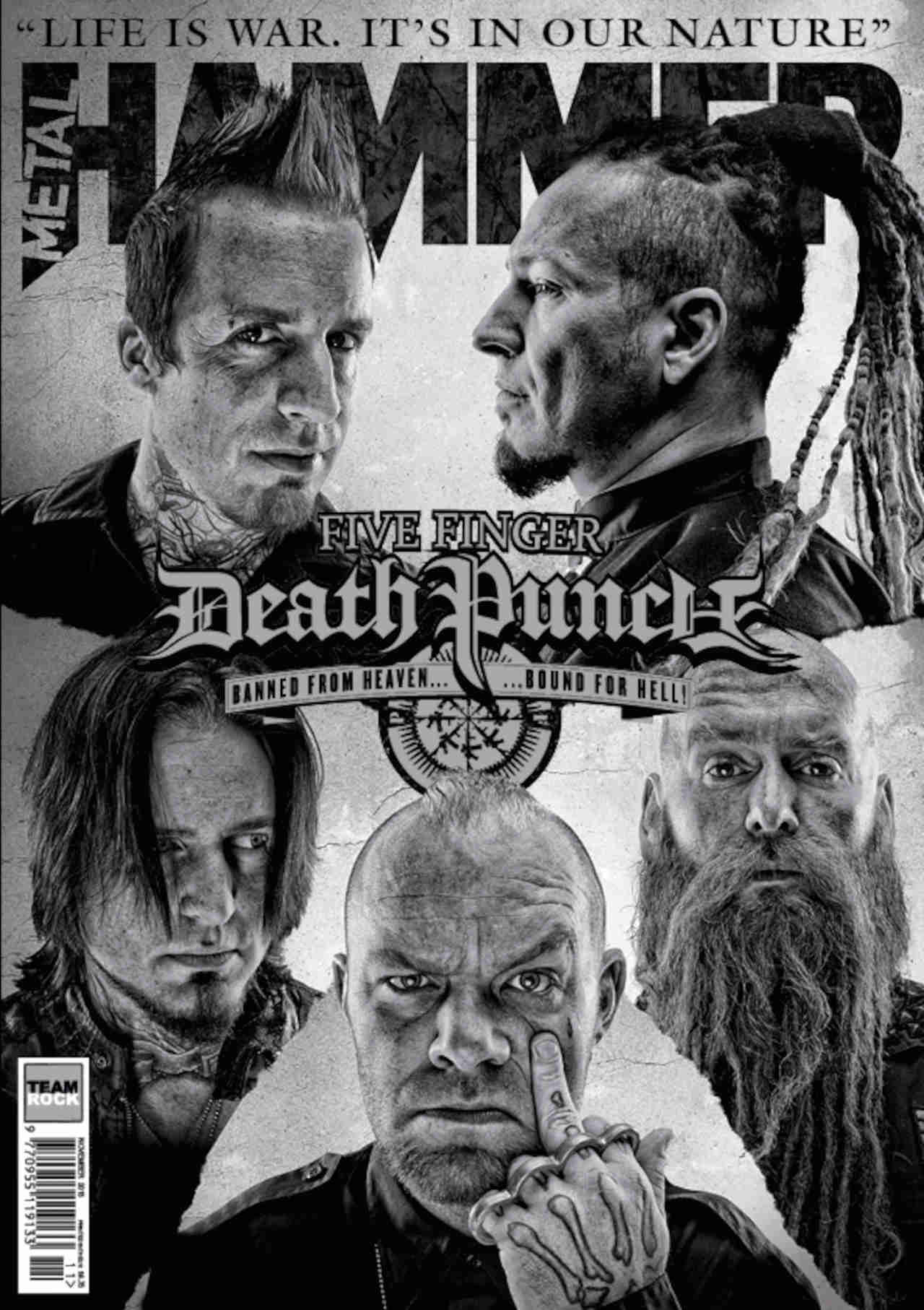 The cover of Metal Hammer issue 250 featuring Five Finger Death Punch