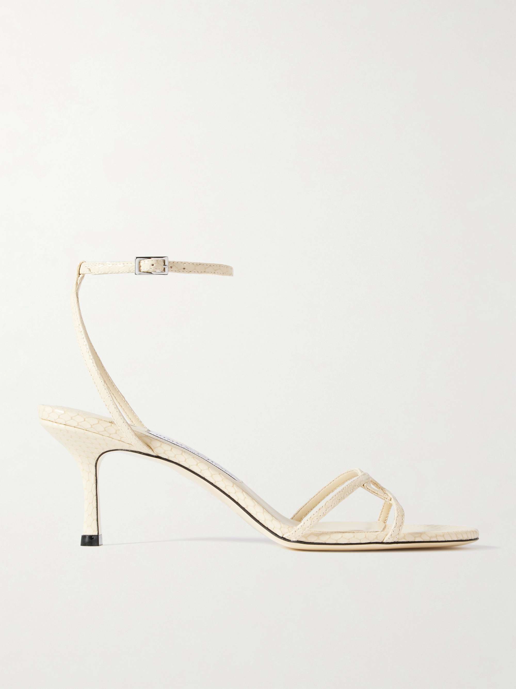 Leo 65 Croc-Effect Leather Sandals