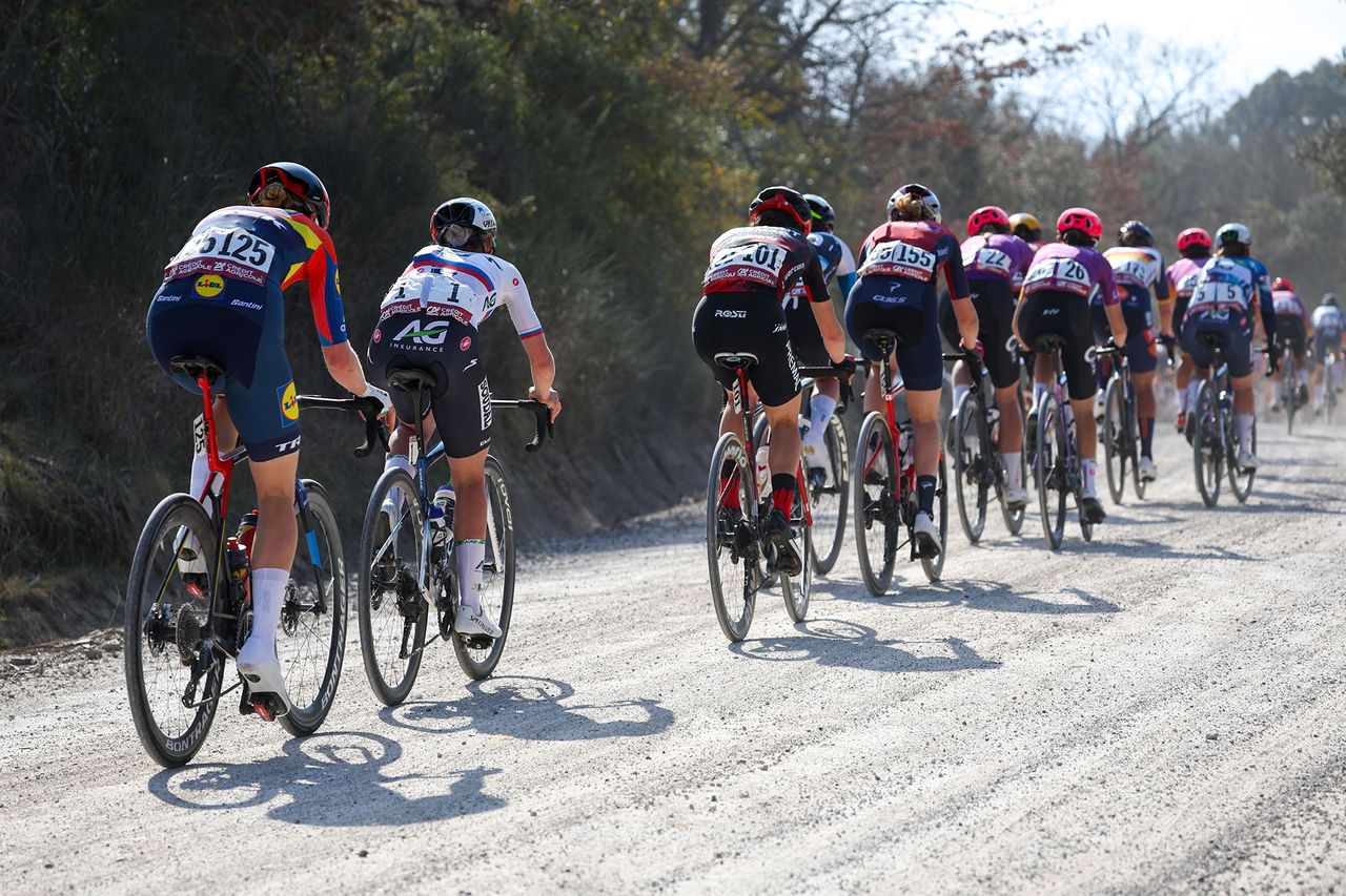 The gravel sectors came thick and fast thoughout the 136km
