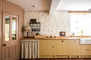 a kitchen renovation in a rustic cottage