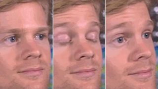 Drew Scanlon blinking