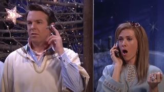 Jason Sudeikis and Kristen Wiig in one of their "Two A-holes" sketches
