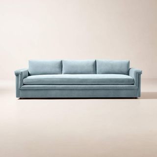 light blue sofa