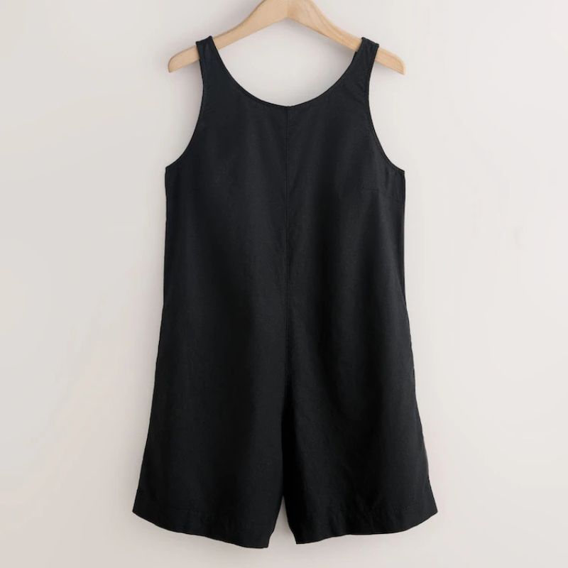 Next , Stretch Linen Blend Playsuit